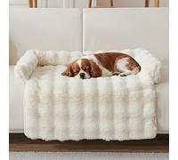 Générique Cloud Pet Sofa Bed, 2026 Upgraded Orthopedic Plush Bed, Furniture Protector, Ultimate Comfort Warm Couch Cover, Non-Slip Washable Fluffy Mat for Small Medium Dogs & Cats (Off-White)