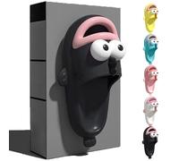 Générique Clown Fish Slides Tongue Kiss Slippers, Clownfish Slipper, Cute Cartoon Animal Shape Slippers, Non-Slip Open Toe Beach Pool Shower Shoes Bathroom Sandals for Adults kids. (BLACK,22.5)