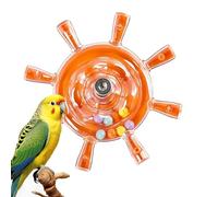 Générique Cockatiel Toys - Colorful Interactive Chewing Exercise, Rotating Foraging Spinner with Rattle, Natural Safe Materials, Worry-Less Bird Training, for Budgies Conures Lorikeets