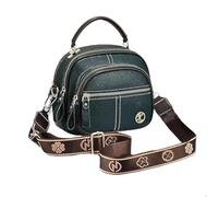 Générique Coefficienta Classic Multifunctional Compartments Adjustable Wide Shoulder Strap Leather Bag, Easiotward Crossbody Bag (Green)