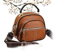 Générique Coefficienta Classic Multifunctional Compartments Adjustable Wide Shoulder Strap Leather Bag, Fashionable women's bags (Brown)