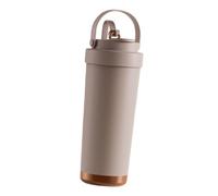 Générique Coffee Cup With Straw - 750ml Ceramic Coating Tumbler With Lid, Vacuum Insulated | Flat-Bottomed Water Bottle For Direct Drinking, Hot & Cold Drinks, Outdoor, Gym, Home, School, Car