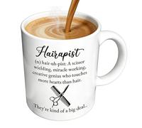 Générique Coffee Mug - 330ml Inspiring Design Ergonomic Handle Hairstylist Drinkware Cups - Long-lasting Ceramic Mug For Latte - For Hot Cold Ice Water Juice Latte Tea Beer Home Office Party Holiday