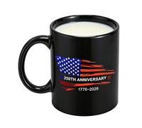 Générique Coffee Mug - 350ml 250th Ceramic Patriotic Drinkware | 250th America Mug Drinking Cup - for Soldier Adults Family Tea Water Milk Celebration P3.74x3.15 inchesarty Gatherings