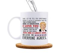 Générique Coffee Mug - 350ml Novelty Ceramic Tea Mug | Funny Great Mom I Love You Great Dad Republican Gift Printed Cup for Mothers Day Birthday Parents Home Office