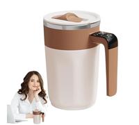 Générique Coffee Mug, Electric Mug, Automatic High Speed Stainless Steel Portable Rechargeable Convenient Efficient Mixing Cup for Coffee, 3.43x2.76x5.51 Inches, Dark Gray Coffee