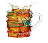 Générique Coffee Mug - Engraved Glass Cup, Mugs for Readers Book Lovers, for Women Men Home Kitchen Office Café Use, Birthday, Holiday Tea Coffee Drinking Book Club Study Reading