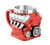 Générique Coffee Mug - Stainless Steel Mechanical Engine Design Cup | Industrial Style Beverage Mug | Drinkware Container for Coffee Tea Milk Office Desk Workshop Gift Use