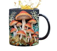 Générique Coffee Muug Cup, Mushroom Pattern Drinkware, Ceramic Milk Cup, Stylish Design with, Modern Kitchenware with Charm, Tableware for Coffee Tea Hot Cocoa Milk Juice Home 11oz