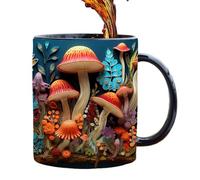 Générique Coffee Muug Cup, Mushroom Pattern Drinkware, Ceramic Milk Cup, Stylish Design with, Modern Kitchenware with Charm, Tableware for Coffee Tea Hot Cocoa Milk Juice Home 11oz