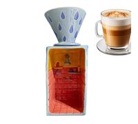 Générique Coffee Pour Over Dripper - Manual Brew Filter Cone for Rich Flavor Extraction | Ceramic Cone with Spiral Rib Design, Reusable Brewing Device for Home Kitchen Coffee Making