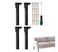 Générique Coffee Table Legs, 4-Piece Iron Furniture Foot Set, 11.81-15.74 inches Function Rubber Floor Protectors, Nightstand Iron Feet Or Chair, Cabinet, Bed, Desk, Dresser