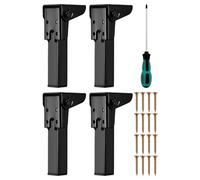 Générique Coffee Table Legs, 4-Piece Iron Furniture Foot Set, 11.81-15.74 inches Function Rubber Floor Protectors, Nightstand Iron Feet Or Chair, Cabinet, Bed, Desk, Dresser