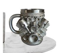 Générique Coffee Travel Mug - V Engines Stainless Steel Coffee Mug, Personalized Stainless Steel Coffee's Mug's With Insulated Handle V Type Stainless-Steel Mug's For Car Enthusiasts Gift,