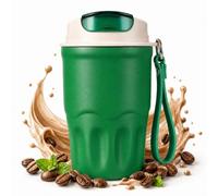 Générique Coffee Vacuum Flask, Tasse à Café Portable avec Couvercle et Poignée, Mug de Voyage en Acier Inoxydable, pour Boissons Chaudes et Froides, Maison, Bureau, Voyage，Vert