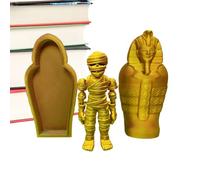 Générique Coffin Decor - Egyptian Themed Decor Mummy,3D Printing Decorative Statue with Sarcophagus Artifact Collectible Home Decoration for Showcases Desks Party Decoration