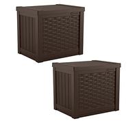 Générique Coffre de Rangement extérieur de Petite Taille - Coffre de terrasse extérieur en résine Java de 22 gallons, avec Banc intégré et Couvercle Plat, idéal pour Ranger Outils, Coussins et AC