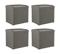 Générique Coffre de Rangement Petit Format avec Banc intégré pour Une Utilisation intérieure et extérieure, 22 gallons, Cyberspace (Stoney, Lot de 4)