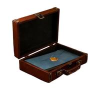 Générique Coffre De Rangement Vintage Valise Portable Antique Avec Poignée