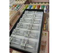 Générique Coffret 12 Verres à Thé Marocains - Transparent avec Finition Argentée | Vaisselle Orientale Chic pour Thé à la Menthe