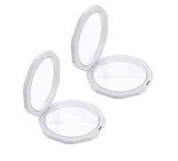 Générique Coffret à Bijoux Blanc Élégant en Plastique Design Push-to-open Facile à Utiliser, 2 Pièces pour Exposer Tampons et Souvenirs la Maison Magasin