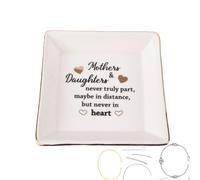 Générique Coffret à Bijoux - Carré Élégant et Design | Plateau en Céramique pour Bijoux,pour le Rangement de Boucles d'Oreilles Bracelets Colliers Barrettes Coiffeuse Table de Nuit