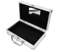 Générique Coffret à Outils Multifonctionnel en Alliage D’Aluminium Argenté | Boîte de Rangement Portable à Verrouillage Sécurisé, Structure en Plastique et Aluminium, Format Compact pour Accessoires