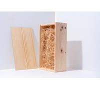 Générique Coffret à vin en Bois 2 Bouteilles - Caisse à vin Naturelle avec Frisure de Bois - Boîte Cadeau élégante pour vin