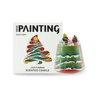 Générique Coffret Cadeau de Bougies d'aromathérapie peintes au Sable, décoration de Noël, Bougie Basse température | Sapin de Noël