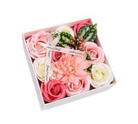 Générique Coffret Cadeau de Savons Fleuris, Savon de Bain à Motif Floral pour Anniversaire, Fête Des Enseignants