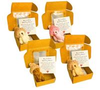 Générique Coffret Cadeau Little Bear - Collection De 4 Petites s en Peluche, Carte De Citation Inspirante | Ours De Poche pour Noël, Un Anniversaire, La Saint-Valentin, Une Chambre d'enfant, Un
