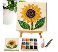 Générique Coffret d'art mosaïque création florale et oiseau attrape-lumière