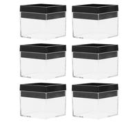 Générique Coffret de Rangement pour Bijoux Haute Dureté en Plastique Transparent Carré, 10 Pièces Couvercle Style Élégant pour Exposer Médailles et Jetons de Poker