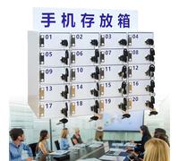 Générique Coffret de Rangement pour téléphone Portable, boîte de Rangement en Acrylique pour téléphone Portable, boîte de Rangement de Bureau, Coffre-Fort Mural pour téléphone Portable avec Serrure -