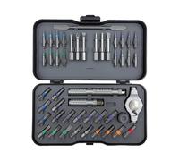 Générique Coffret De Tournevis À Cliquet Magnétique | Kit 47-en-1 avec en Acier S2 - Set d'outils de réparation domestique - pour maison auto atelier garage mécanique électroménager plomberie
