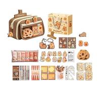 Générique Coffret Fournitures Capybara - Fournitures Scolaires avec Carnet et Stylos | Ensemble Cartoon avec Autocollants,pour Anniversaire Noël Étudiants Ados Maison Écriture Journal Créatif