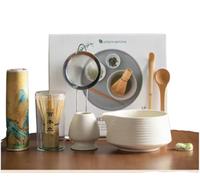 Générique Coffret Matcha Premium - Set à Matcha Complet pour Cérémonie du Thé - Coffret Thé Matcha avec Bol, Fouet Bambou et Accessoires - Matcha Set Idéal Cadeau Rituel Japonais (Blanc)