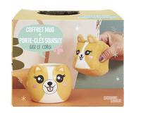 Générique Coffret Mug Kawaï et porte clé Squishy - Gigi le corgi