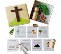 Générique Coffret Semaine Sainte - Coffret Pâques, Comprenant des Cartes De Prières, Un Livre De Dévotion, Un Kit De Croix, Parfait pour Le Carême Et Les Célébrations De Pâques. (1pcs)