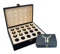 Générique Coffret souvenirs « The Hunter’s Legacy » - Boîte en bois avec emplacements pour douilles, fiche de notes et compartiment caché pour permis, photos et souvenirs de chasse au cerf (Black)