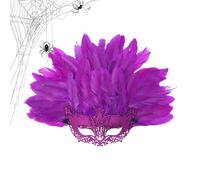 Générique Coiffe Carnaval Accessoires Cheveux Plumes Demi-Visage Halloween