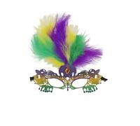 Générique Coiffe demi-visage scintillante à paillettes pour et spectacles de danse orientale en soirée masquée ou discothèque (Yellow, One Size)