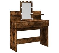 Générique Coiffeuse avec LED chêne fumé 100x40x130 cm,Meubles, Armoires & Meubles de Rangement, Meubles-lavabos, Coiffeuses, Brun (Poids 29.2KG)