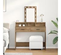 Générique Coiffeuse avec lumières LED Chêne Artisan 100x41x140 cm,Coiffeuses,28.15KG-865180