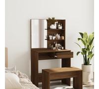 Générique Coiffeuse avec Miroir Chêne Marron 74,5x40x141 cm, Meubles, Tables, Brun, (Poids 26.25KG)