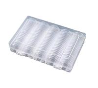Générique Coin Box, Storage Organizer, 7.28x4.72x1.5in Collector Case, Silver Dollar, Round Covers for Collection Supplies, Hobby Display, Numismatic Storage, Home Showcase, Exhibition Setup