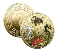 Générique Coin, Coin, Tai Chi Chinese Tai Chi Fait De Métal, Scratch De Billets De Loterie, Ancienne Monnaie I-ging Notre Pièce De Monnaie Chinoise Aide À Harmoniser Le Chi dans Sa Chambre