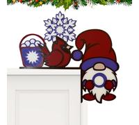 Générique Coin de Porte de Noël - 24 x 25,5 cm, de Porte en Bois, attrait esthétique | Ornement de Cadre de Maison de Vacances Amusant avec Un Design, décoration de fenêtre d'angle de Portes, déc