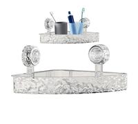 Générique Coin de support de douche - Organisateur de salle de bain d'angle, organisateur de douche, étagère résistante à la rouille | Idéal pour ranger des bouteilles, de éponges, de serviettes