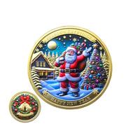Générique Coin sur Le Thème De Noël - Coin Commémorative du Père Noëll De Vacances, Coinn Dee Souvenir À Collectionner pour Les Fêtes Noël Événements Scolaires Cadeaux Vacances pour